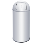 BOTES DE BASURA PUSH ACERO...