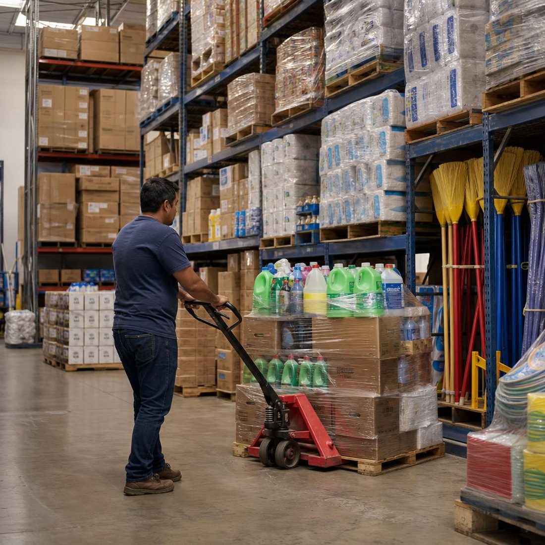 Almacén de producto de Blanco Resplandor en México